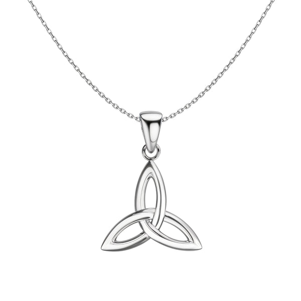 Classic Celtic Knot Pendant With Chain in 925 Sterling Silver For Women