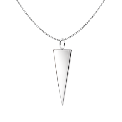 Sleek Spike Pendant With Chain in 925 Sterling Silver For Women