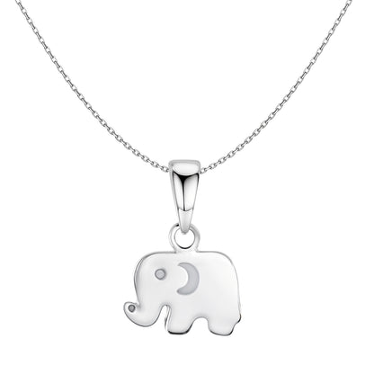 Lucky little Elephant Pendant With Chain in 925 Sterling Silver For Women