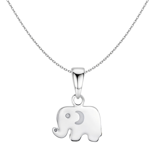 Lucky little Elephant Pendant With Chain in 925 Sterling Silver For Women