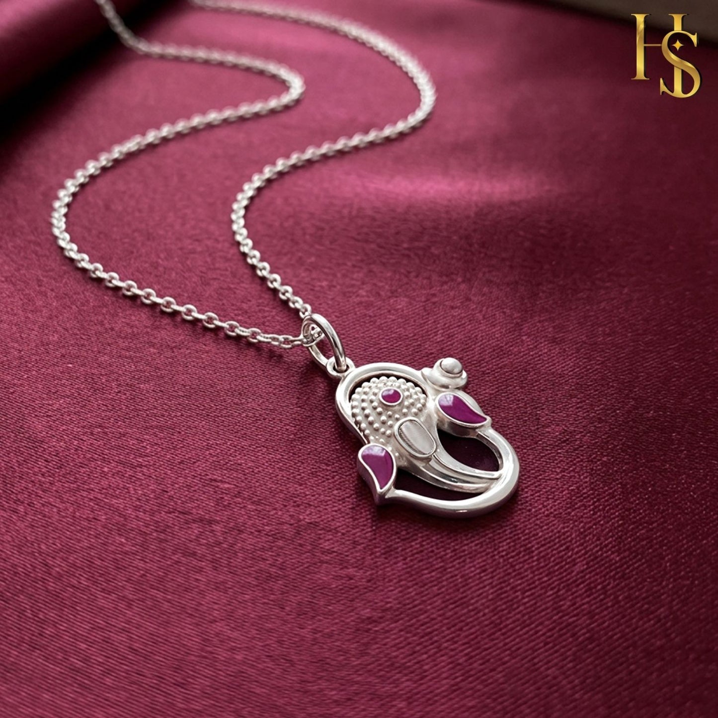 Divine Ganesha Pendant in 925 Sterling Silver For Men & Women