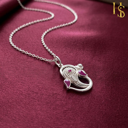 Divine Ganesha Pendant in 925 Sterling Silver For Men & Women