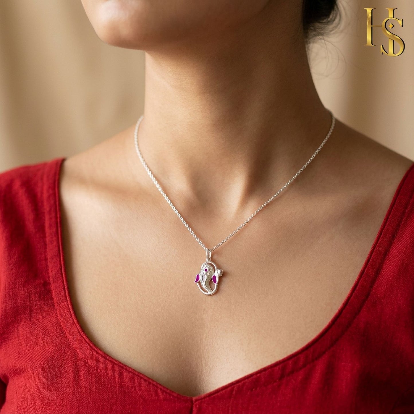 Divine Ganesha Pendant in 925 Sterling Silver For Men & Women