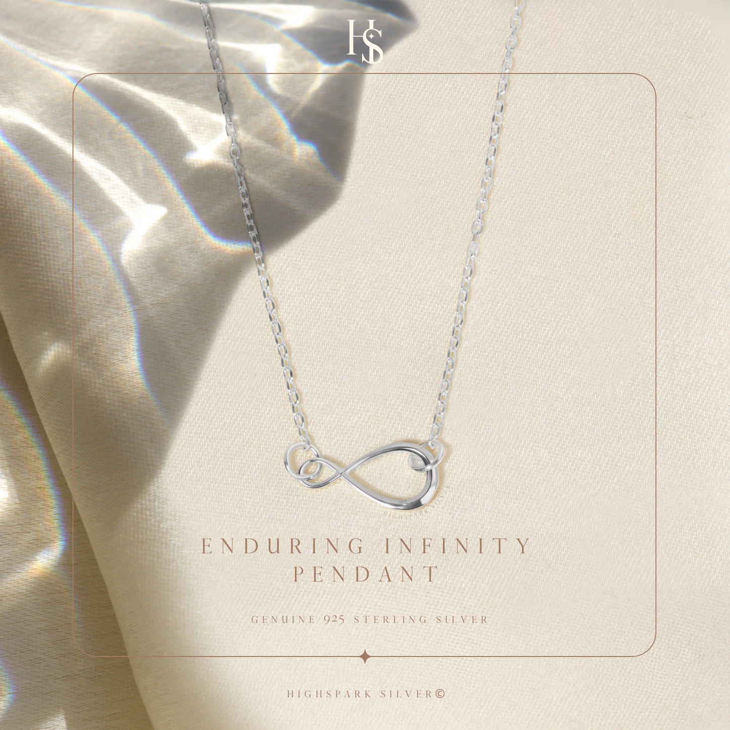 Enduring Infinity Pendant & Chain in 925 Sterling Silver With Stunning Shine for Women