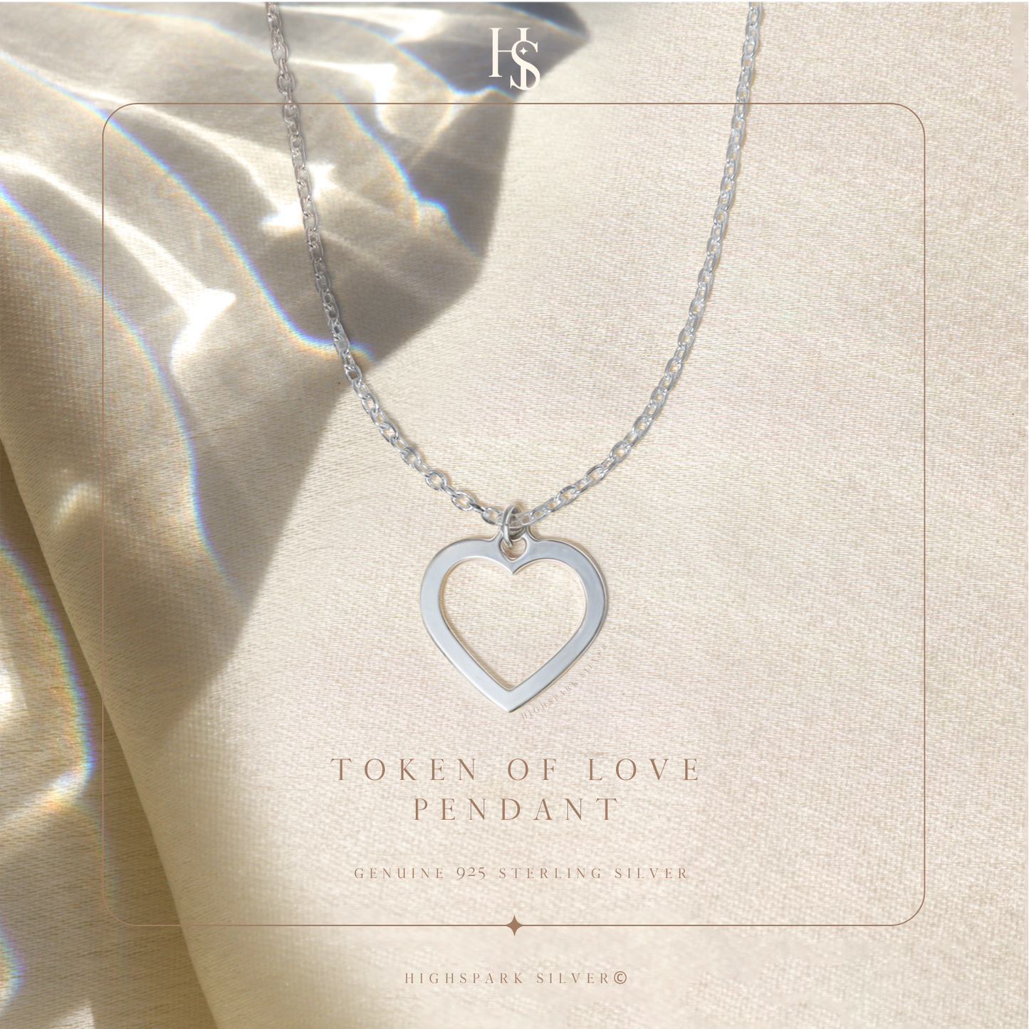 Dazzling Heart Pendant & Chain in 925 Sterling Silver With Stunning Shine for Women