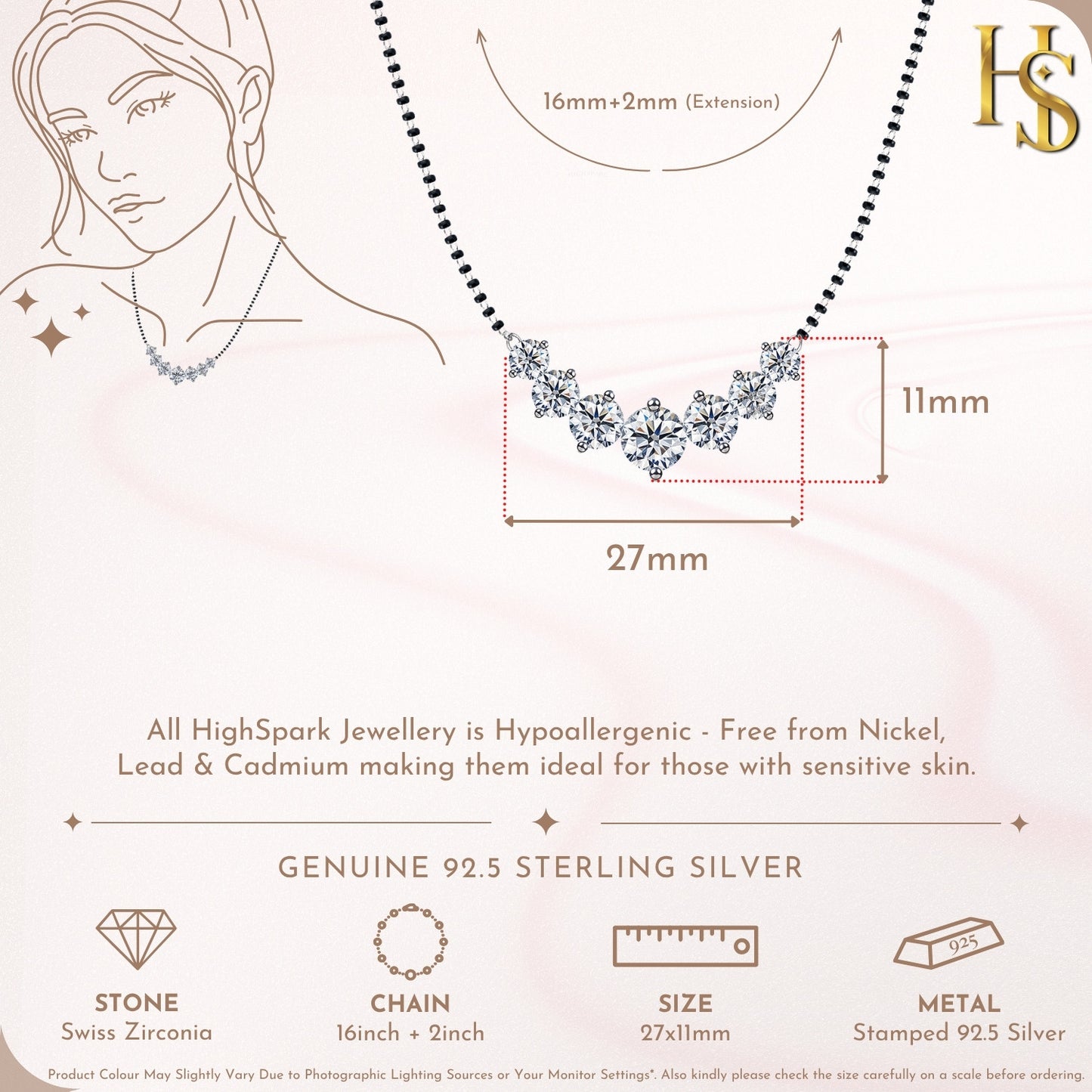 Starry Constellation Mangalsutra Necklace in 925 Sterling Silver For Women