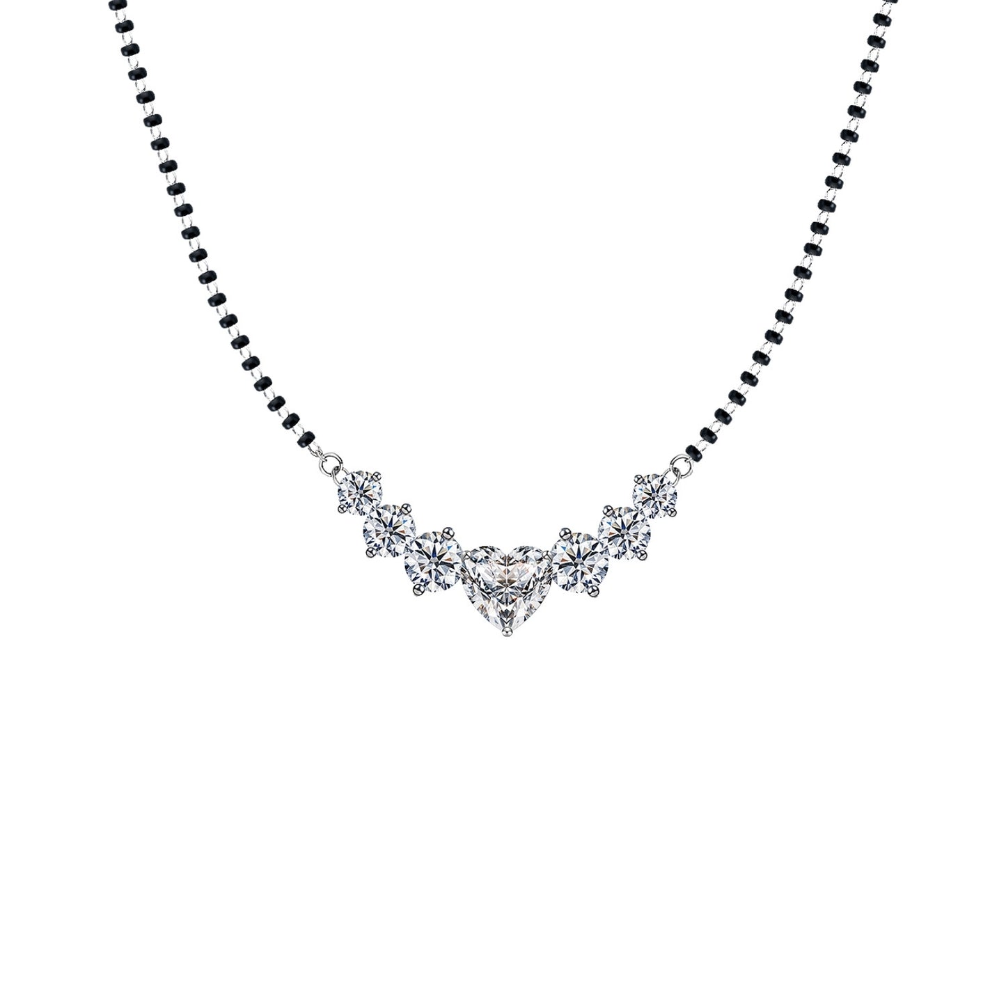 Hearty Constellation Mangalsutra Necklace in 925 Sterling Silver For Women