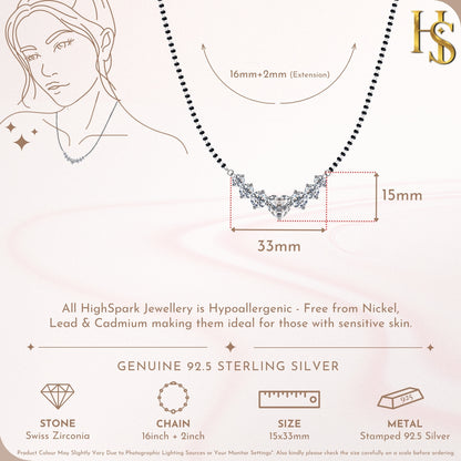 Hearty Constellation Mangalsutra Necklace in 925 Sterling Silver For Women