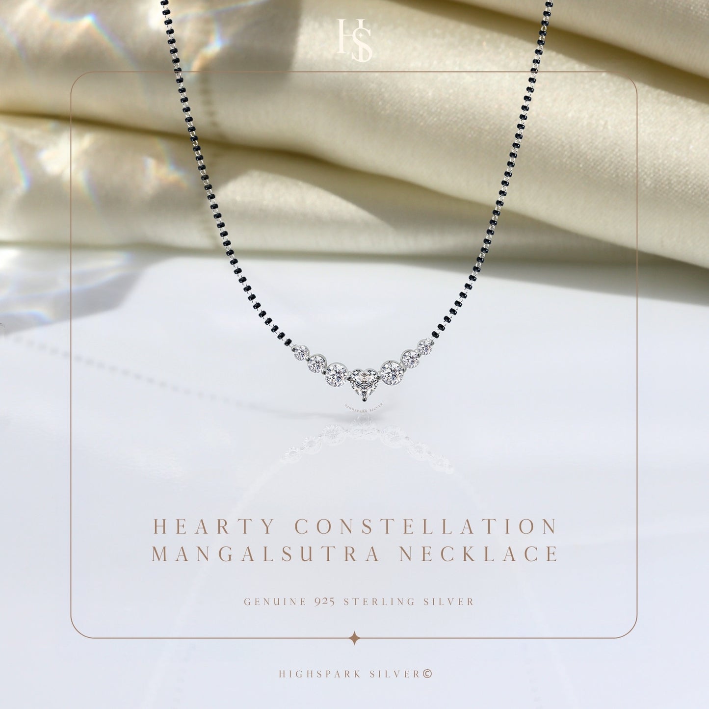 Hearty Constellation Mangalsutra Necklace in 925 Sterling Silver For Women