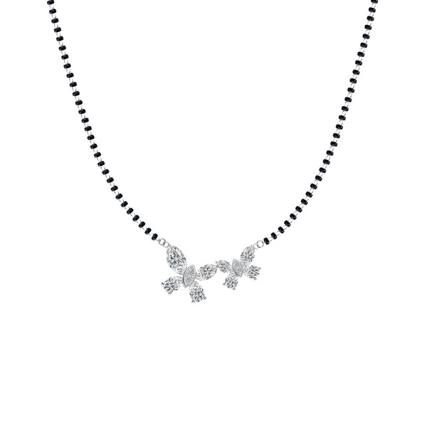 Whispers Butterfly Mangalsutra Necklace in 925 Sterling Silver For Women