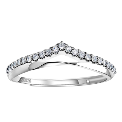 Regal Crown Ring Adjustable in 92.5 Silver embellished & studded with Sparkling Zirconia