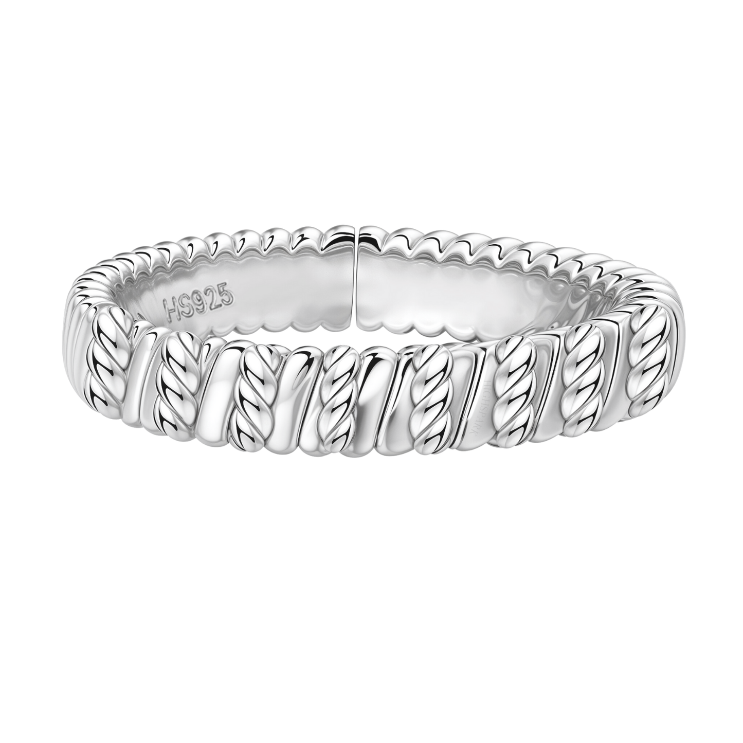 Elegant Textured Ring in 92.5 Sterling Silver For Women