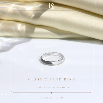 Classic Band Ring in 92.5 Sterling Silver for Women