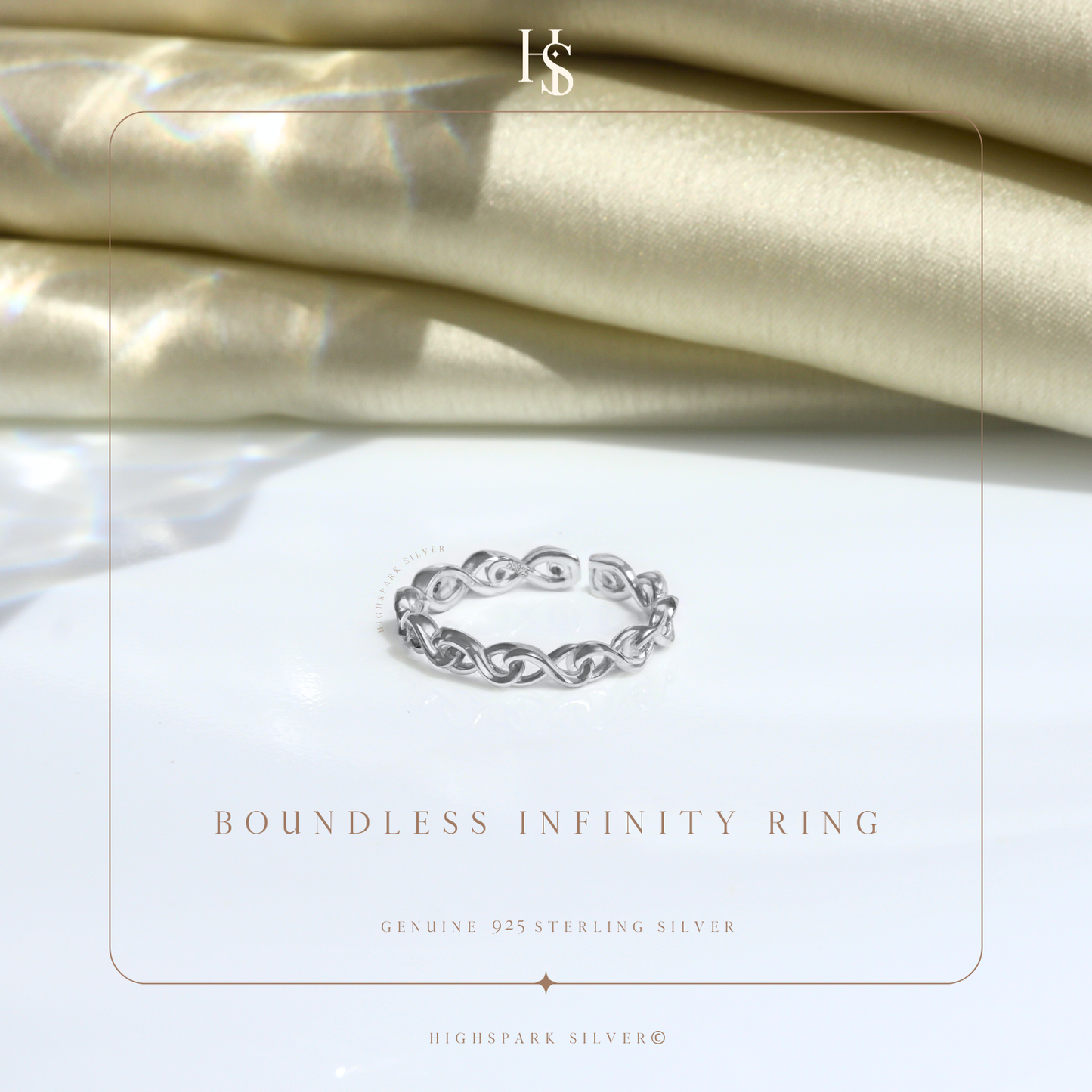 Boundless Infinity Ring in 92.5 Sterling Silver