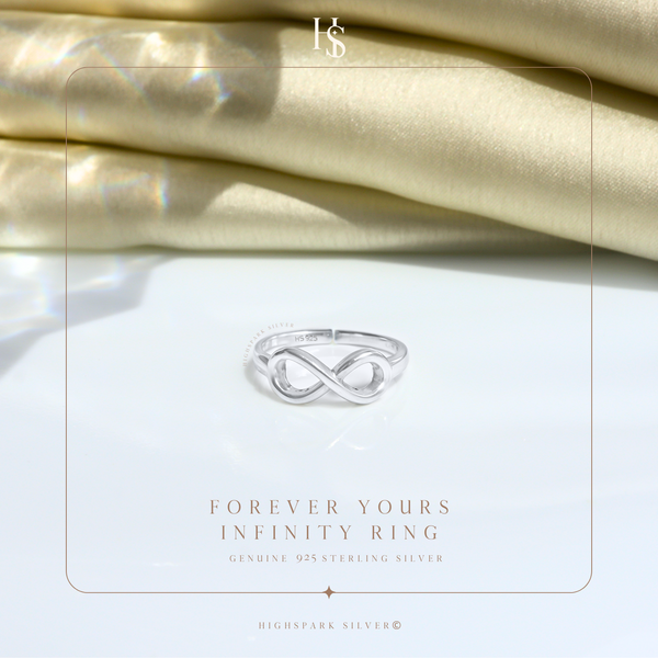 Forever Yours Infinity Ring in 92.5 Sterling Silver