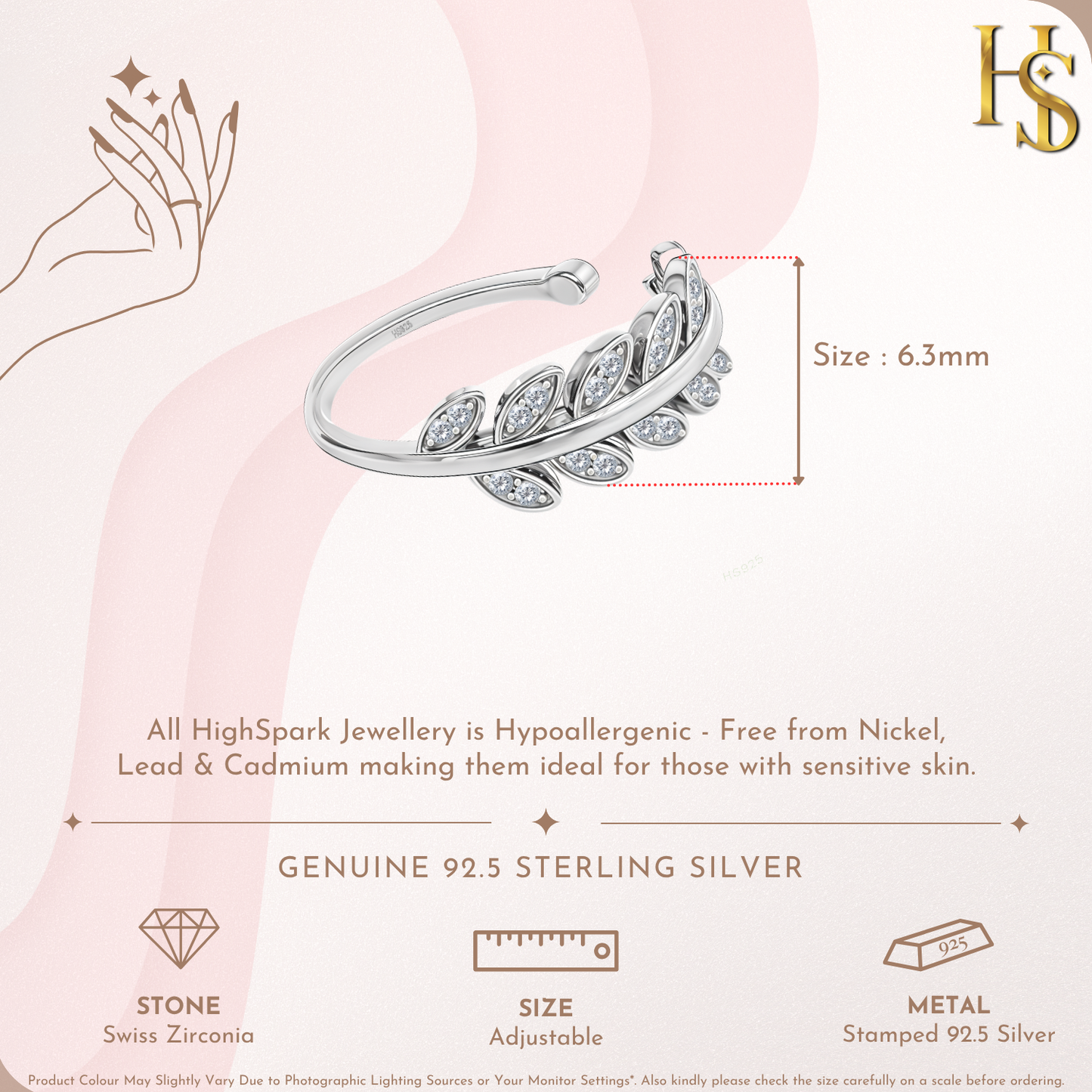 Enchanted Vine Ring in 925 Sterling Silver for Women