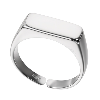 Signet Band Ring in 92.5 Sterling Silver For Men