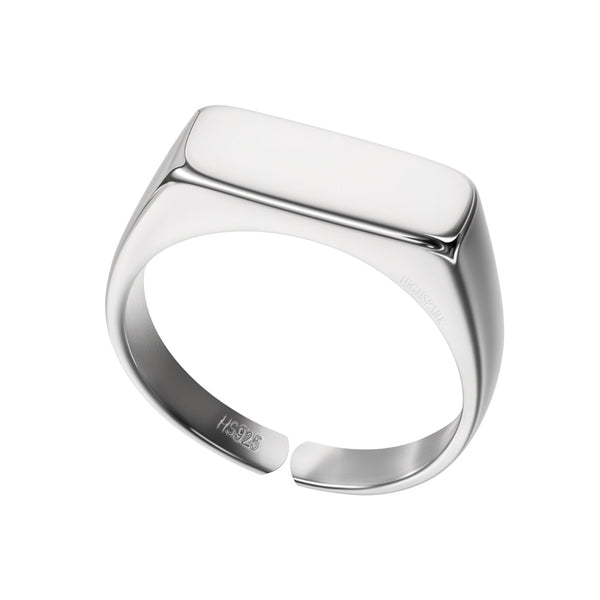 Signet Band Ring in 92.5 Sterling Silver For Men