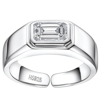 Square Perfection Ring in 92.5 Sterling Silver With Diamond like Brilliance Zirconia