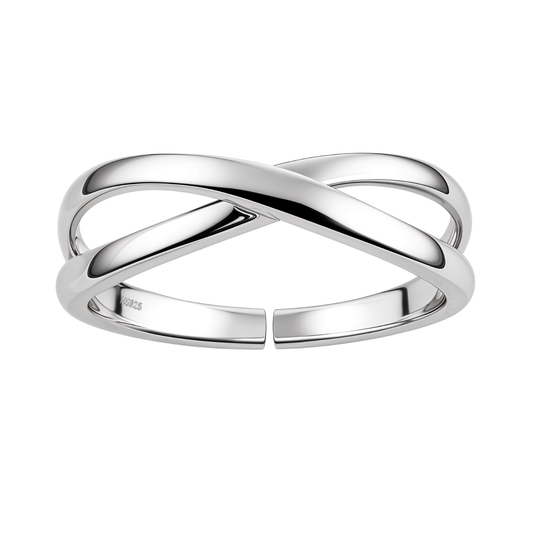 Classic Cross Ring in 925 Sterling Silver for Women