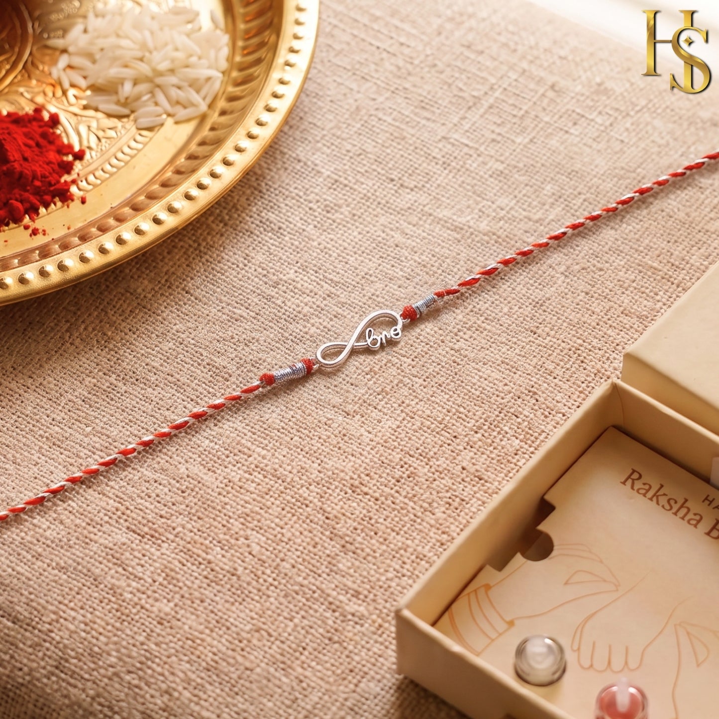 Infinity Bond Silver Rakhi for Brother – 925 Sterling Silver