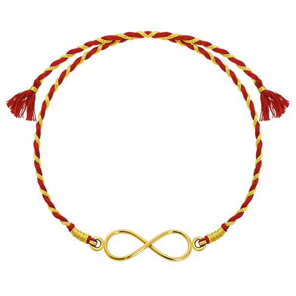 Infinite Blessings Gold-Plated Silver Rakhi for Brother