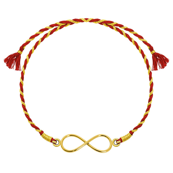 Infinite Blessings Gold-Plated Silver Rakhi for Brother