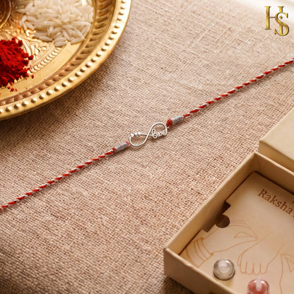 Infinity Silver Rakhi for Brother – Unbreakable Bond, 925 Silver