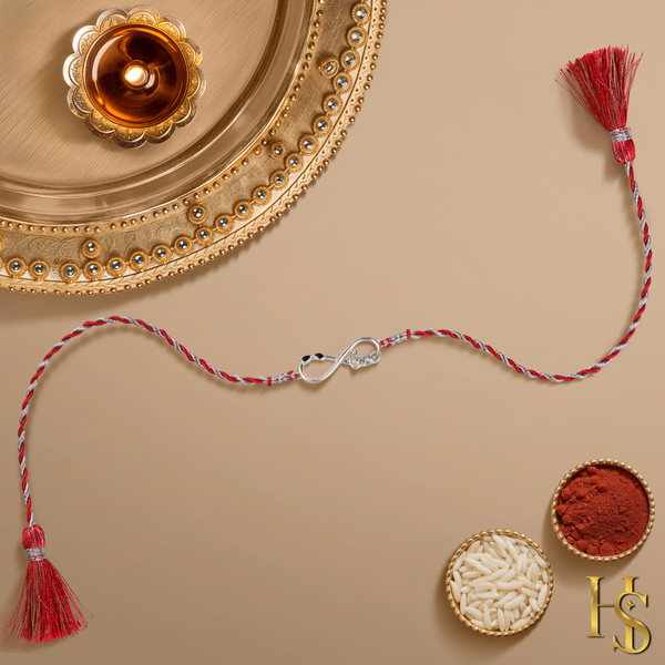 Swag Wala Infinity Silver Rakhi for Brother – 925 Sterling Silver