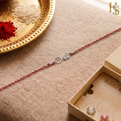 Swag Wala Infinity Silver Rakhi for Brother – 925 Sterling Silver