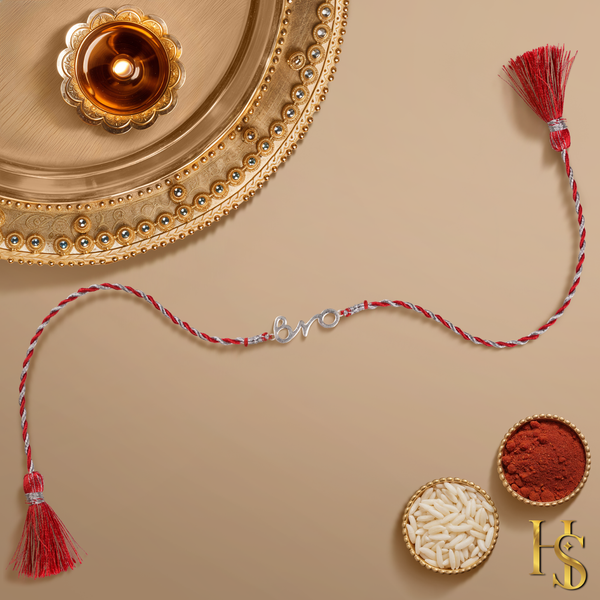 BroCode Silver Rakhi for Brother – 925 Sterling Silver