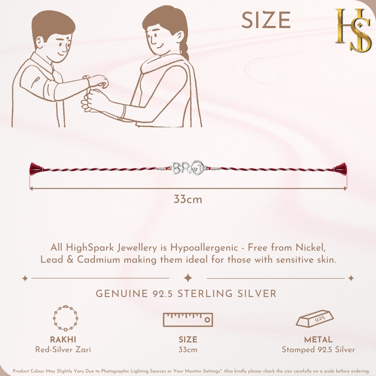 Hashtag BroCode Silver Rakhi for Brother – 925 Silver