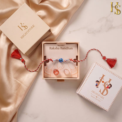 Evil Eye Protection Silver Rakhi for Brother – 925 Sterling Silver