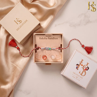 Krishna Morpankh Silver Rakhi for Brother – 925 Silver