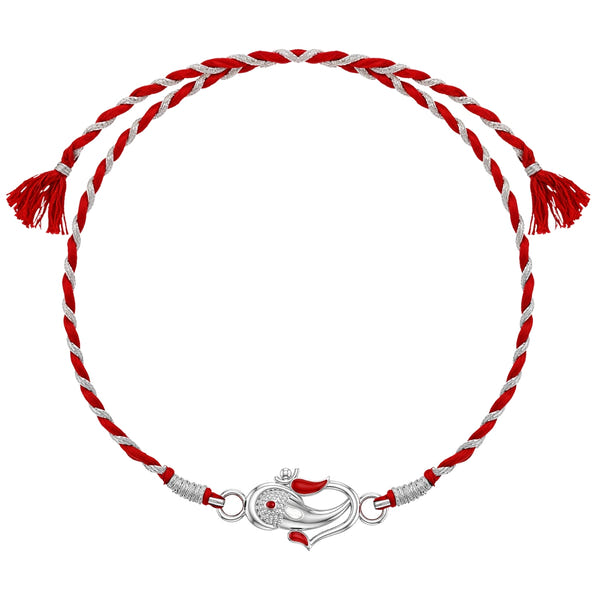 Ganesh Silver Rakhi for Brother – 925 Silver