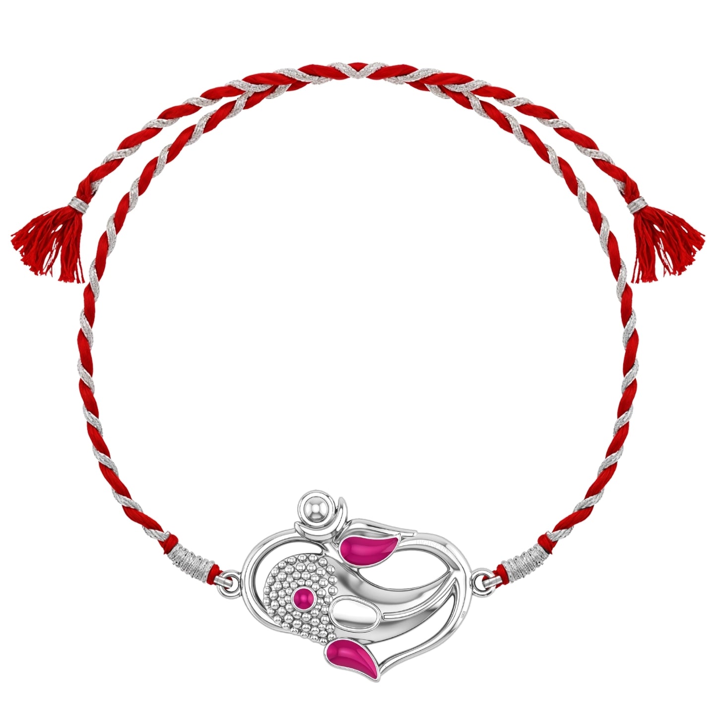 Ganesh Rakhi For Boys & Men in 92.5 Sterling Silver