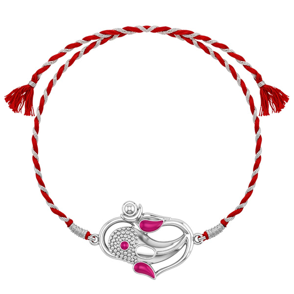 Ganesh Silver Rakhi for Brother – 925 Silver