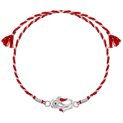 Ganesh Silver Rakhi for Brother – 925 Silver