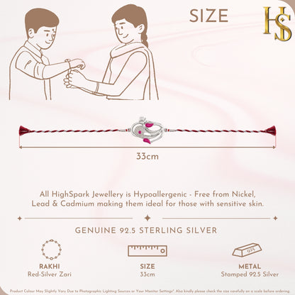 Ganesh Rakhi For Boys & Men in 92.5 Sterling Silver