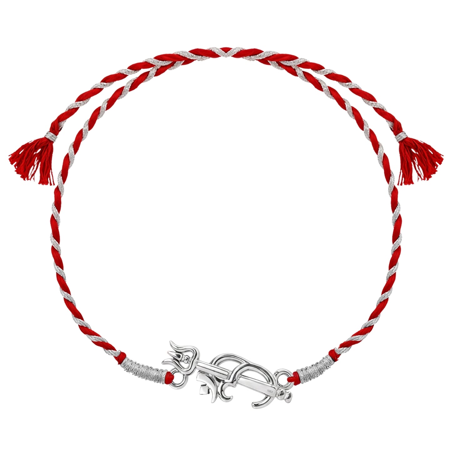 Om Trishul Rakhi For Boys & Men in 92.5 Sterling Silver