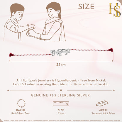 Om Trishul Rakhi For Boys & Men in 92.5 Sterling Silver