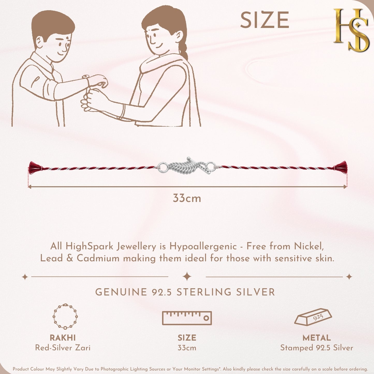 Krishna Rakhi For Boys & Men in 92.5 Sterling Silver