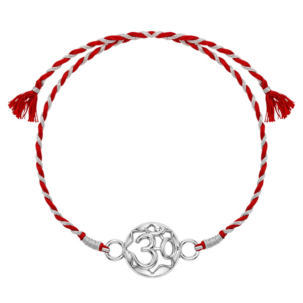 Shield Om Silver Rakhi for Brother – 925 Silver