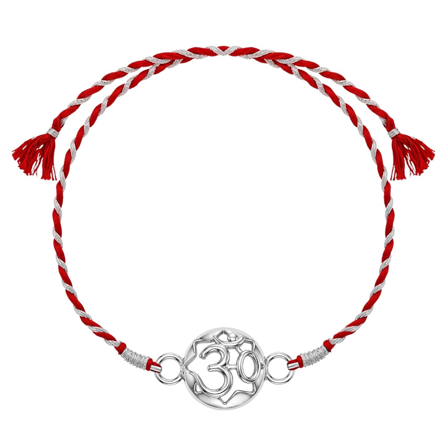 Shield Om Rakhi For Boys & Men in 92.5 Sterling Silver