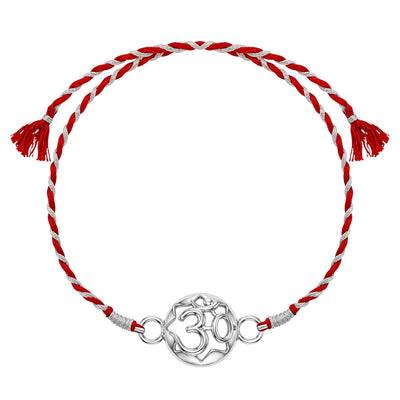Shield Om Rakhi For Boys & Men in 92.5 Sterling Silver