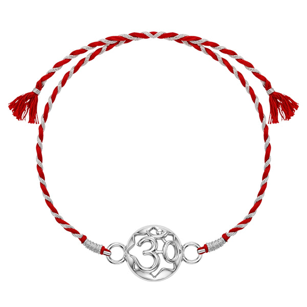 Shield Om Silver Rakhi for Brother – 925 Silver