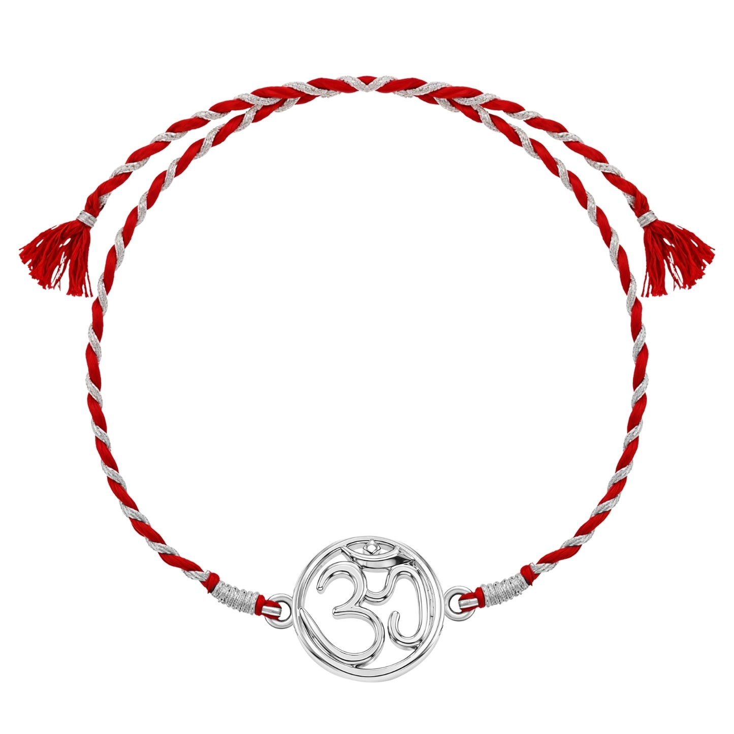 Om Rakhi For Boys & Men in 92.5 Sterling Silver