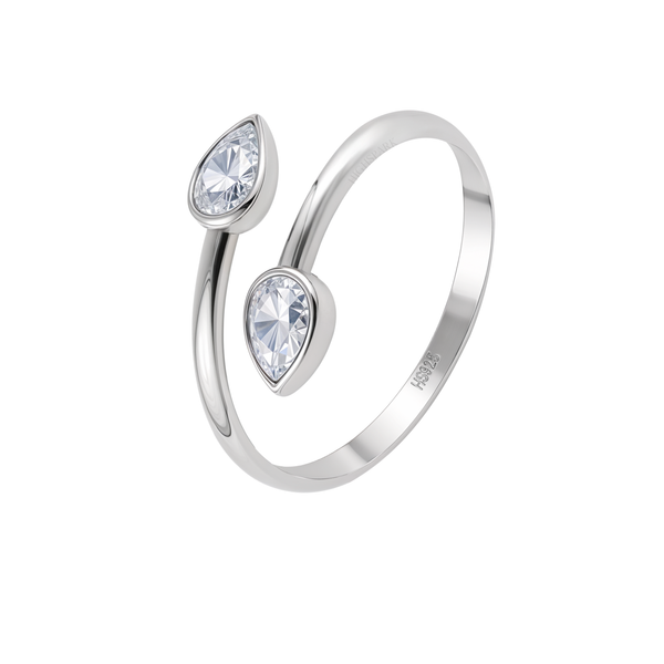 A new bichhiya design with two bezel-set, pear-shaped American diamonds on an adjustable.