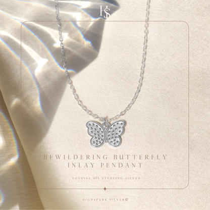 Bewildering Butterfly Pendant & Chain in 925 Sterling Silver for Women With Diamond like Brilliance Zirconia HighSpark
