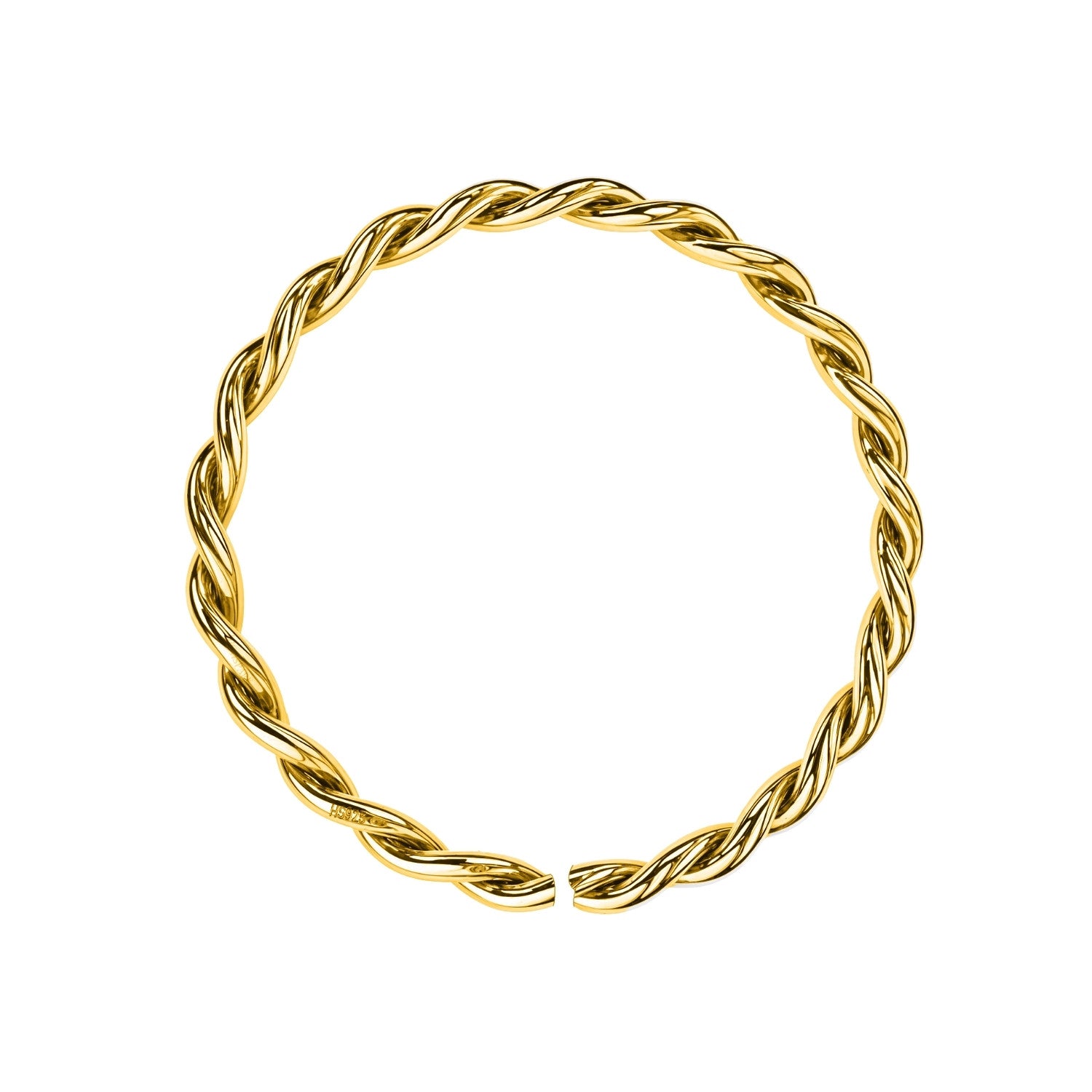 Braided Nose Ring in 925 Sterling Silver with 18k Gold Finish For Women HighSpark